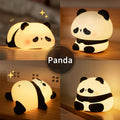 Cute Panda Night Light — USB Rechargeable LED Bedside Lamp for Kids with Timer