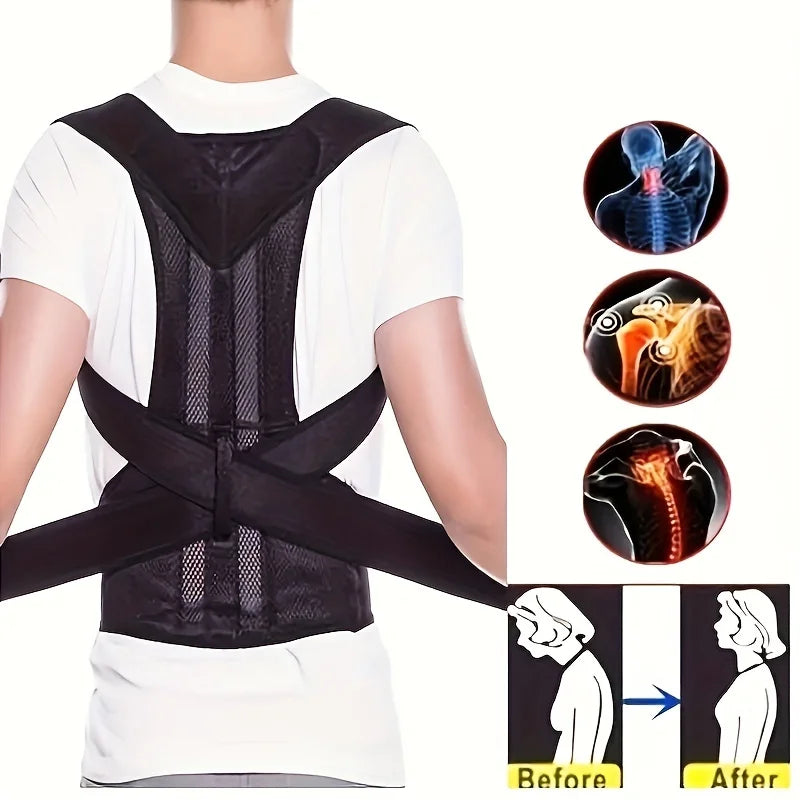 Adjustable Back Posture Corrector Belt – Orthopedic Anti-Hunchback Support