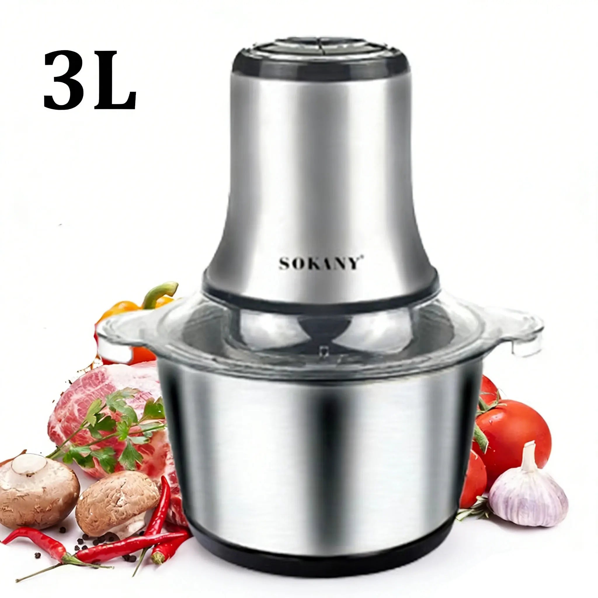 800W 3L Electric Meat Grinder | Multifunction Food Processor & Vegetable Chopper