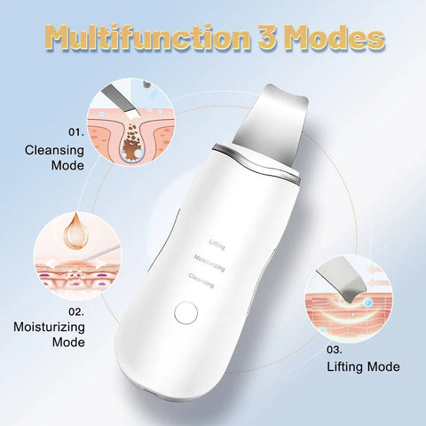 Ultrasonic Skin Scrubber — Blackhead Remover & Deep Pore Cleaner Face Tool