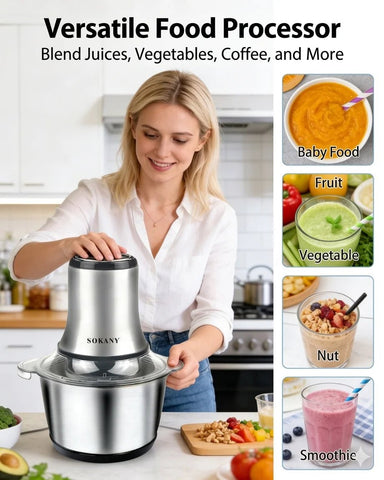 800W 3L Electric Meat Grinder | Multifunction Food Processor & Vegetable Chopper