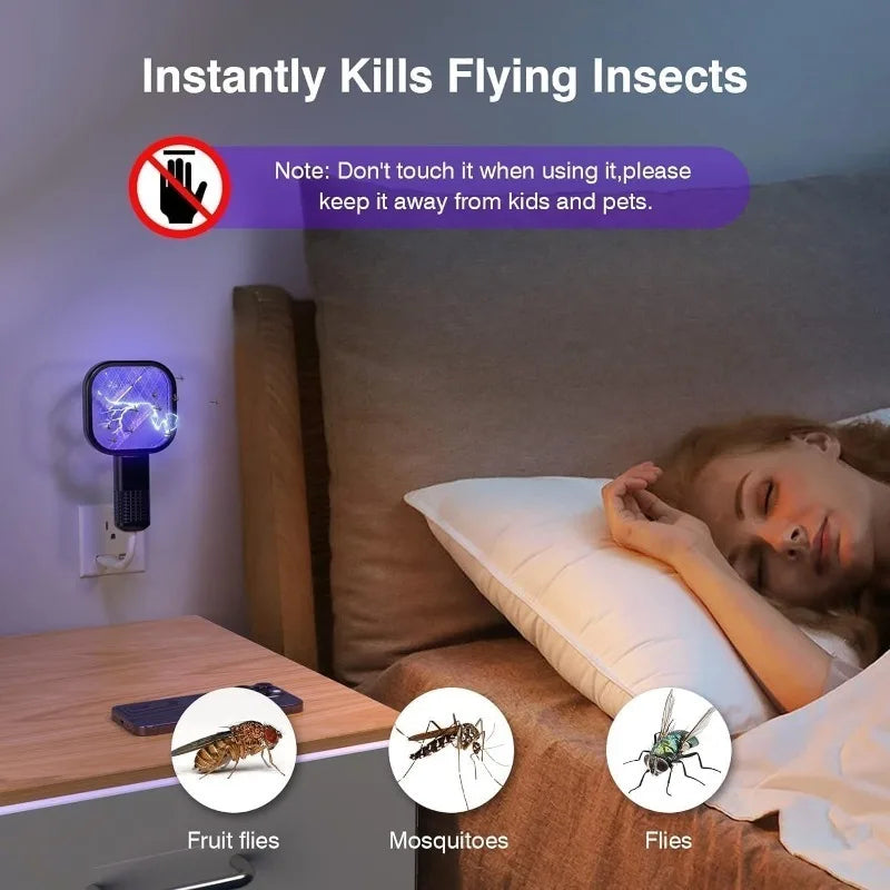 Electric Mosquito Swatter & UV Bug Zapper — USB Rechargeable Fly Killer for Bedroom