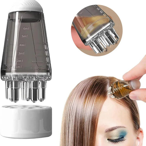 Hair Oil Applicator Comb with Scalp Massager — Mess-Free Oil Dispenser for Hair Growth