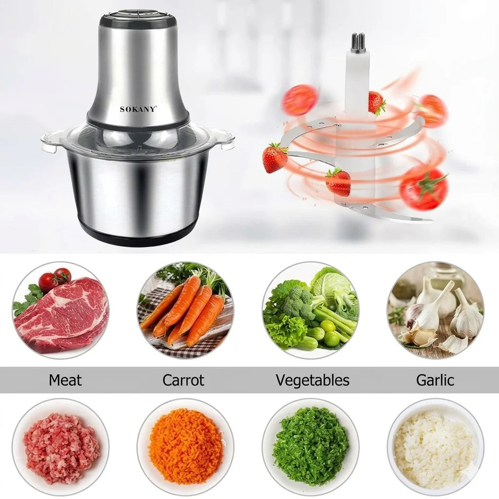 800W 3L Electric Meat Grinder | Multifunction Food Processor & Vegetable Chopper