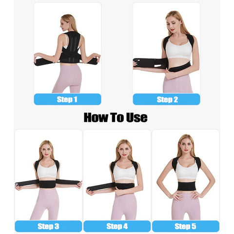 Adjustable Back Posture Corrector Belt – Orthopedic Anti-Hunchback Support