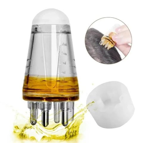 Hair Oil Applicator Comb with Scalp Massager — Mess-Free Oil Dispenser for Hair Growth