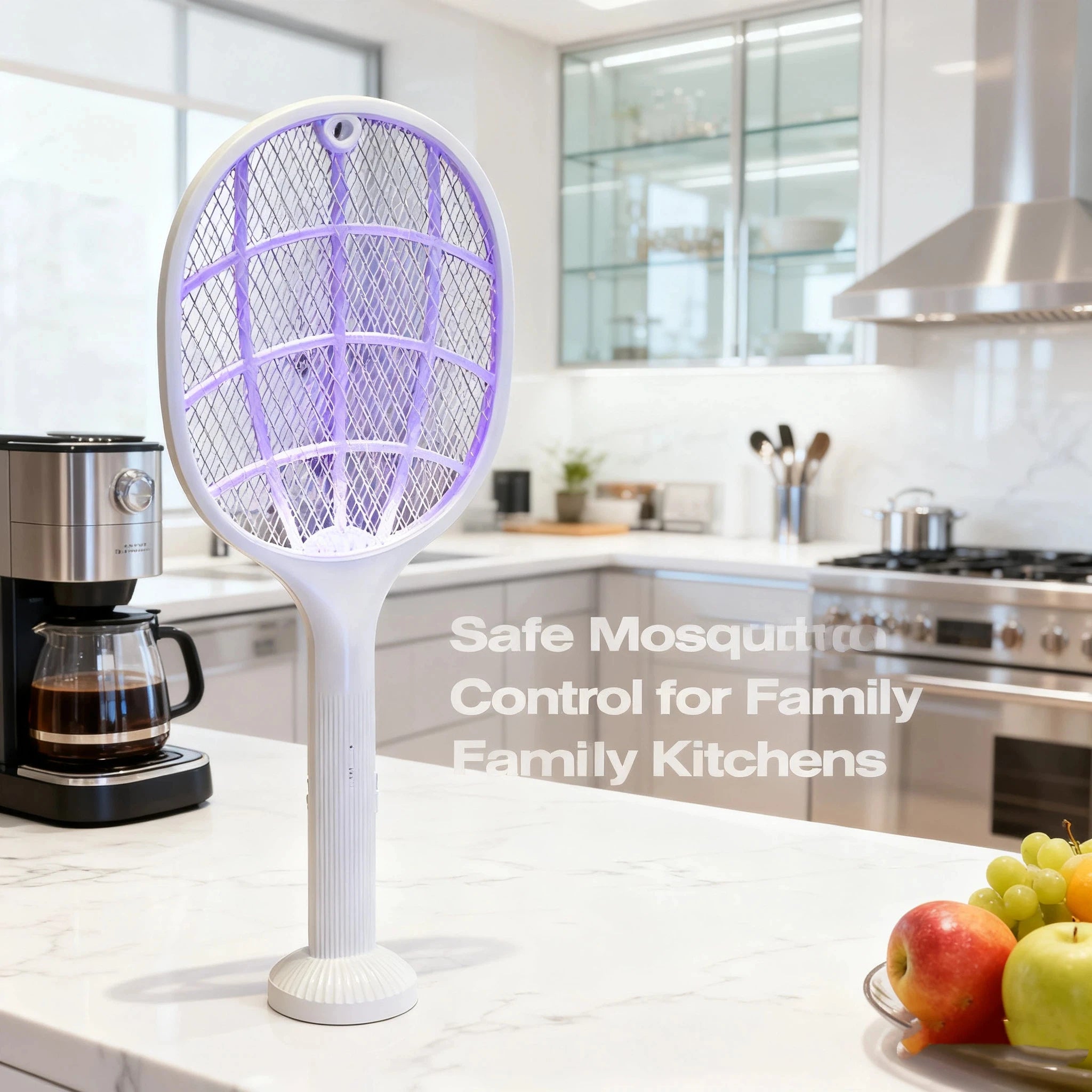 2-in-1 Electric Bug Zapper Racket — USB Rechargeable Mosquito Trap for Home & Camping
