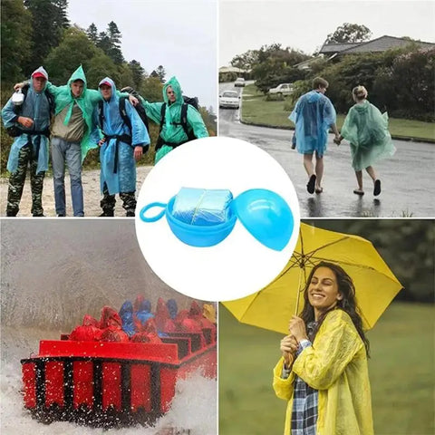 Portable Raincoat Ball – Thickened Disposable Waterproof Emergency Rain Poncho